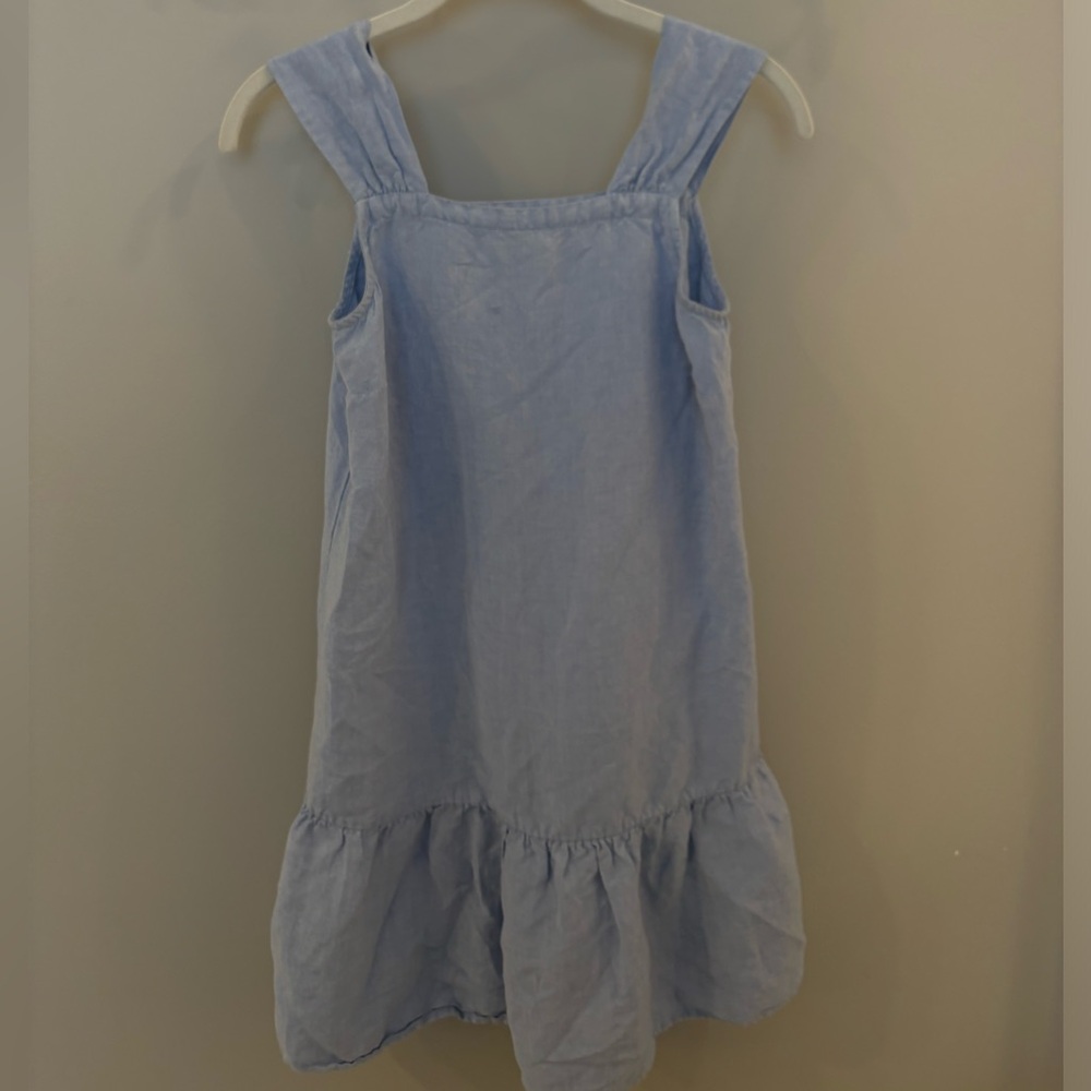 Loft light blue linen shift dress size XSP